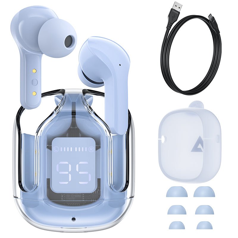 T6 Crystal Wireless Earphones - Luxoras